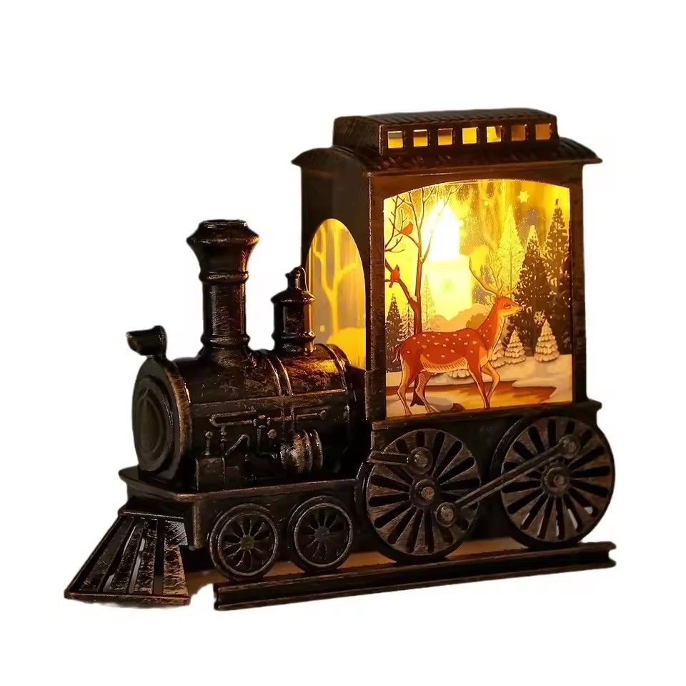 Vintage Things Collection - LED-Nachtlichter Vintage Tragbare Zug-Nachtlampe Batteriebetriebene Außen-Hängelaternen
