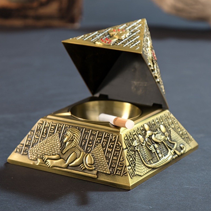 Vintage Collectible Ashtrays - Ägyptischer Pharao-Pyramiden-Aschenbecher, Tischdekoration für Zuhause, Büro,