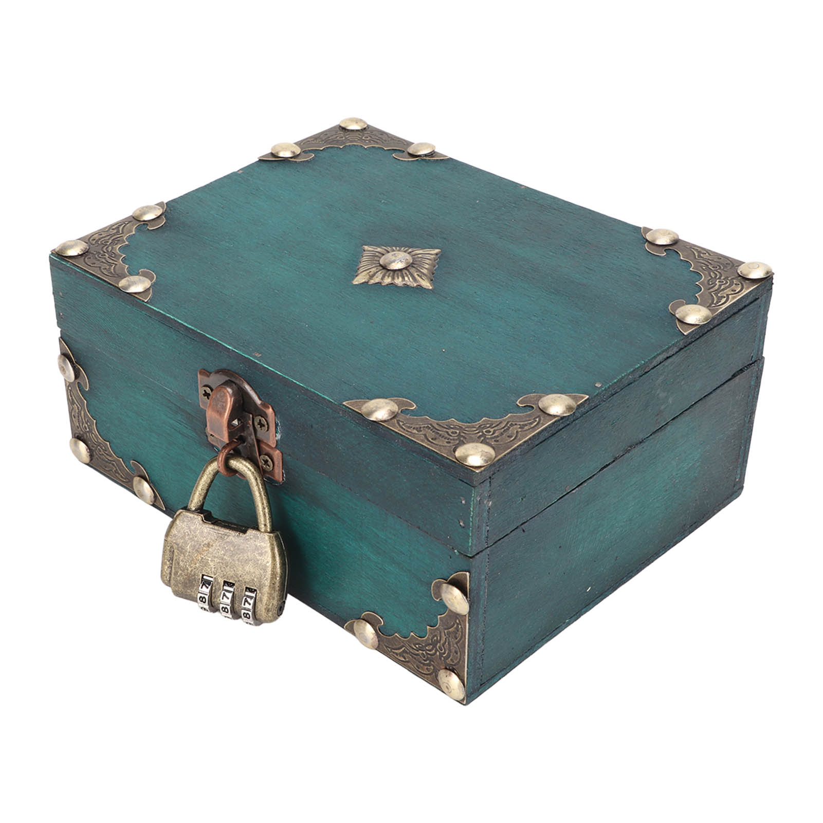 Vintage And Collectible Items - Holz-Schmuckaufbewahrungsbox mit Schloss Exquisite Vintage Handgefertigte