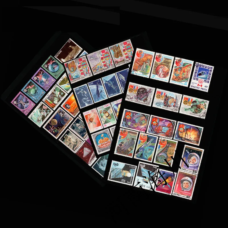 Collectible Vintage Postage Stamps - 100 verschiedene Weltraum-Stempel, echte gebrauchte Post-Stempel,
