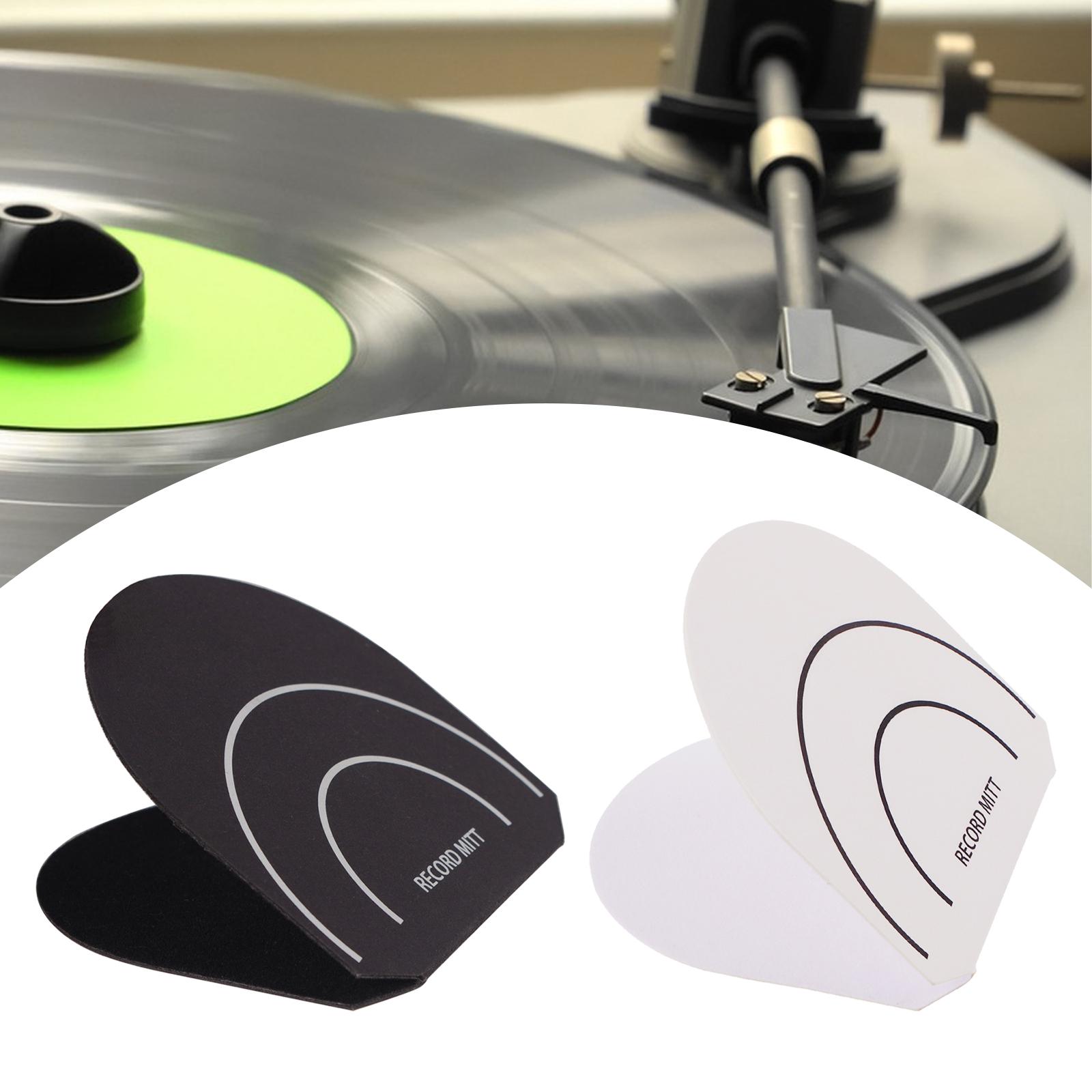Vinyl Record Cleaner - Vinyl-Schallplattenhandschuh, Plattenspielermatte, Staub- und Fingerabdruckentferner, Schutz-Rutschmatte