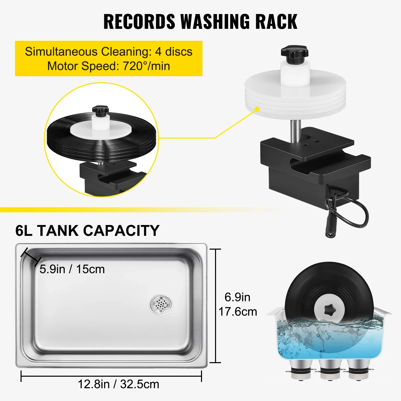 SIHAO 6L Ultraschall-Schallpla – Vinyl Record Cleaner Bewertung und Preis
