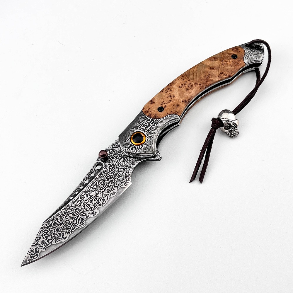 Hochhärte-Damastmuster-Klappme – Vintage Collectible Pocket Knives Bewertung und Preis