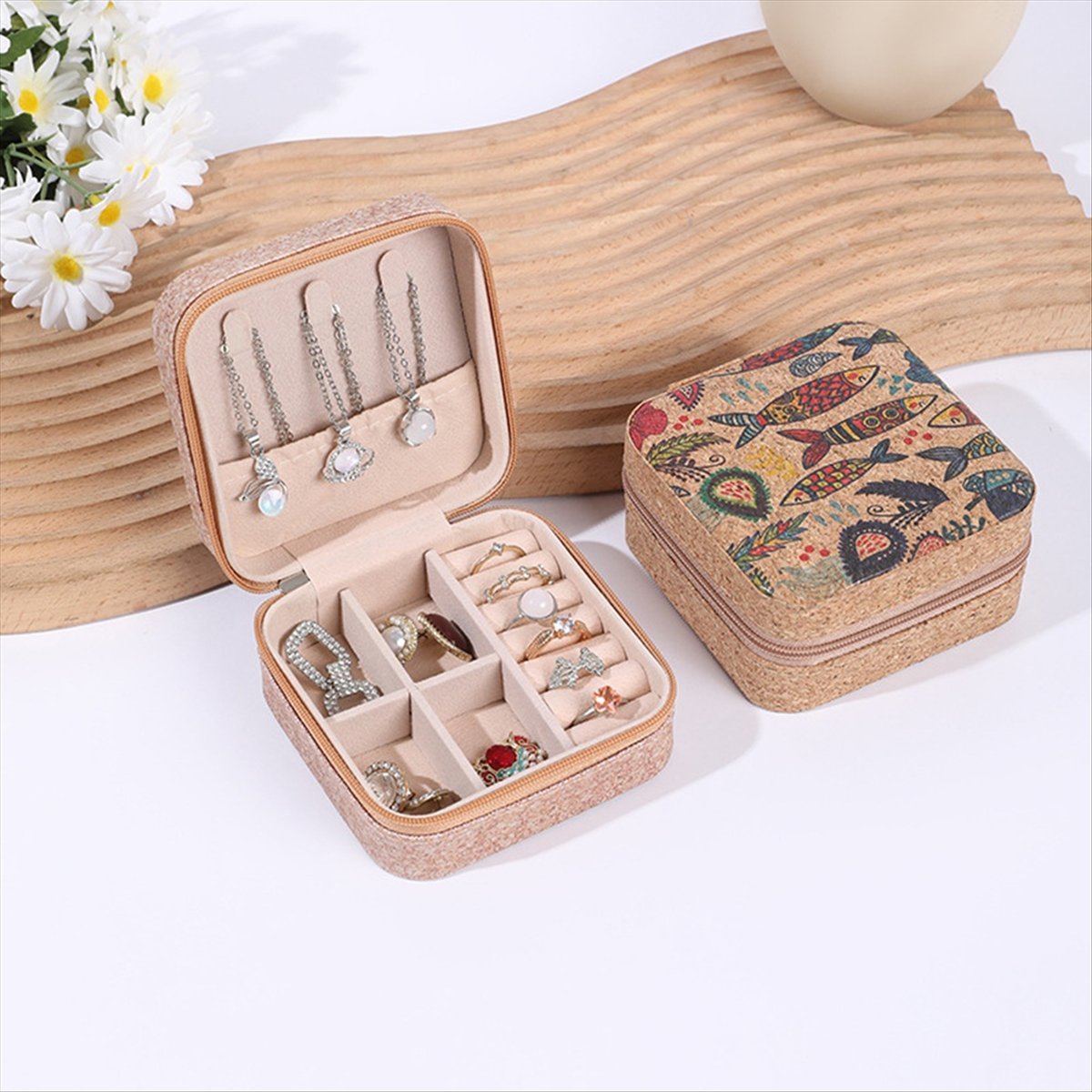 [N84R] 4 Stück Vintage-Kork-Sc – Vintage Necklace Bewertung und Preis