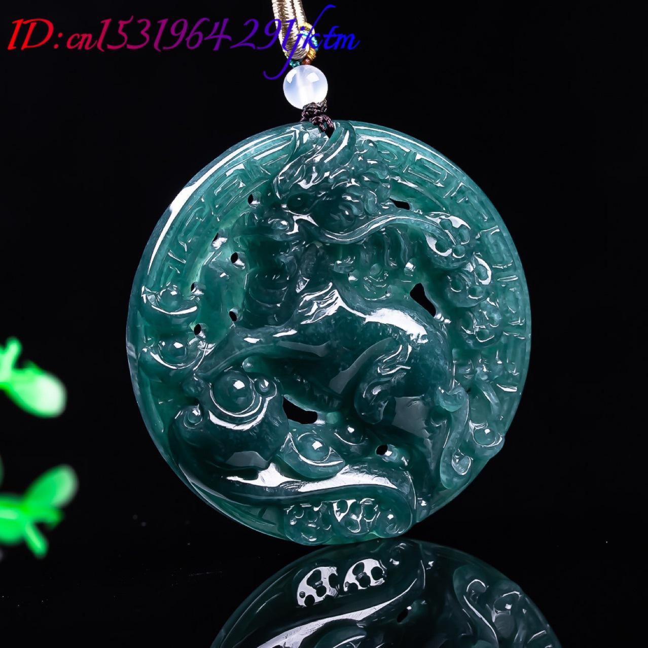 Burmesischer Jadeit-Drachenanh – Vintage Necklace Bewertung und Preis