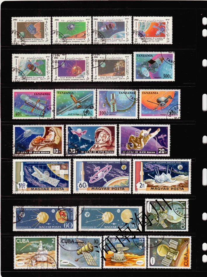 100 verschiedene Weltraum-Stem – Collectible Vintage Postage Stamps Bewertung und Preis