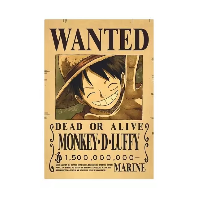 Anime One Piece Wanted-Plakate – Vintage Things Collection Bewertung und Preis