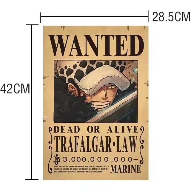 Anime One Piece Wanted-Plakate – Vintage Things Collection Bewertung und Preis