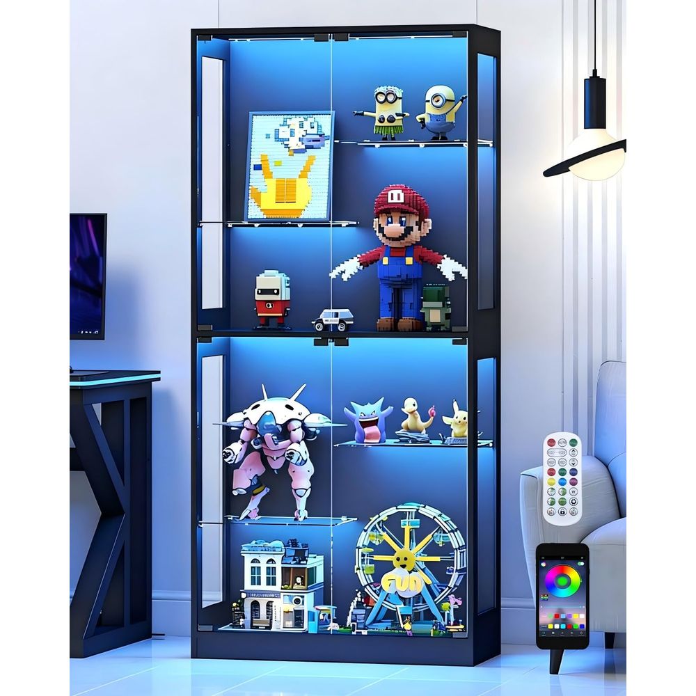 Vitrine mit Glastüren 69 Zoll, – Collectible & Vintage Dolls For Halloween Bewertung und Preis