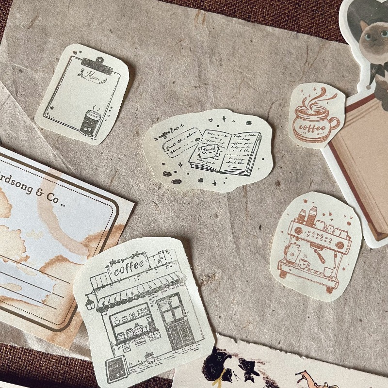 Moonlight INS Vintage Kaffee-T – Vintage Collectible Stamps Bewertung und Preis